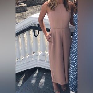 Wilfred Sleeveless Wide-Leg Jumpsuit in Blush